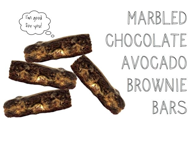 Marbled Chocolate Avocado Brownie Bars